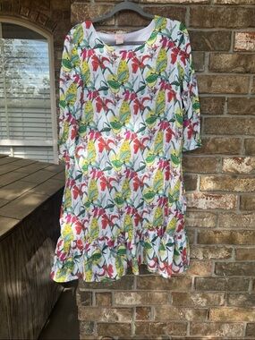 Persifor Women’s White Floral Midi Dress size Large